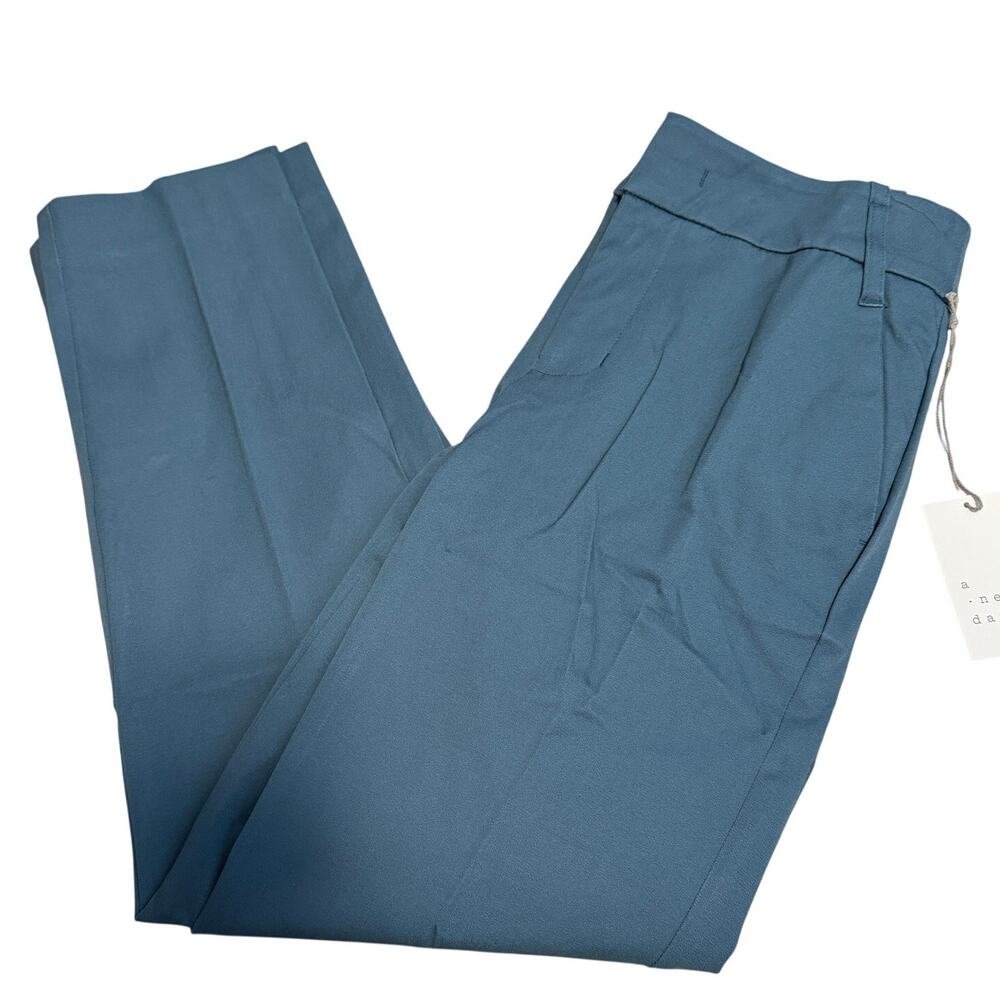 A New Day Women's Slate Blue Mid-Rise Slim Straight Fit Trousers - Size 2 - NWT
